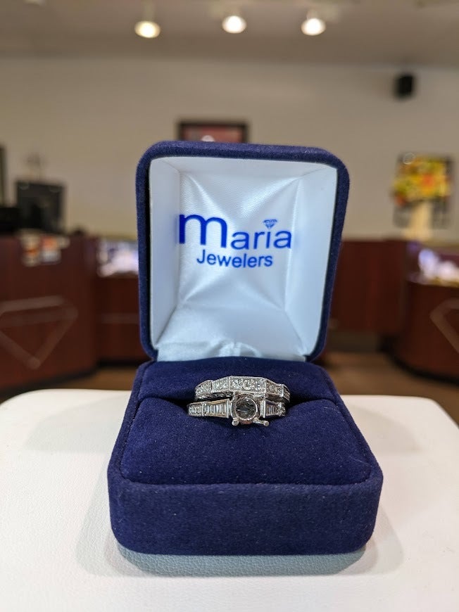 Bridal Mounting Ring 18k 0.30ct Size 7 MARIA Jewelers